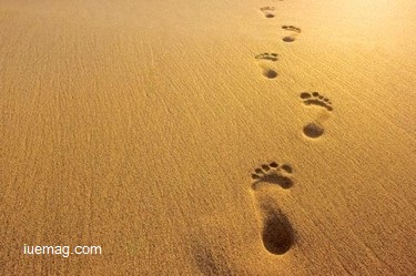 Foot prints on the sands of time