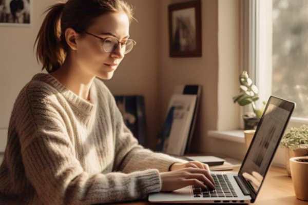 Content Marketing Manager Writing the content on Laptop Content Marketing Manager Writing the content on Laptop