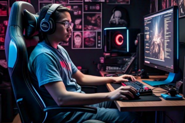 A gaming enthusiast playing games-AI in gaming: AI and Machine Learning Are Making Games More Immersive