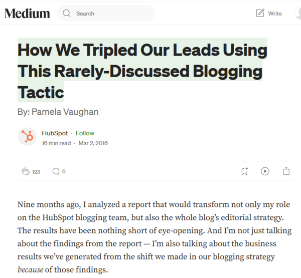 HubSpot Case Study: HubSpot’s Blogging Strategy and Its Impact on Branding