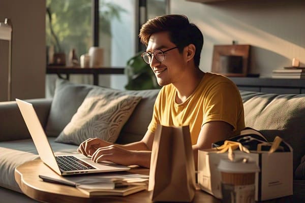 A person buying from eCommerce Store-Hyper-Personalized Shopping Experiences are Becoming a Reality with AI in eCommerce A person buying from eCommerce Store-Hyper-Personalized Shopping Experiences are Becoming a Reality with AI in eCommerce