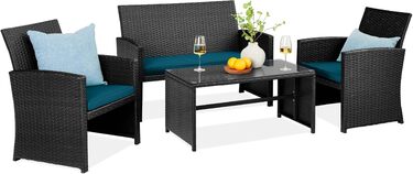 4-Piece Outdoor Wicker Patio Conversation Furniture Set for Backyard 4-Piece Outdoor Wicker Patio Conversation Furniture Set for Backyard