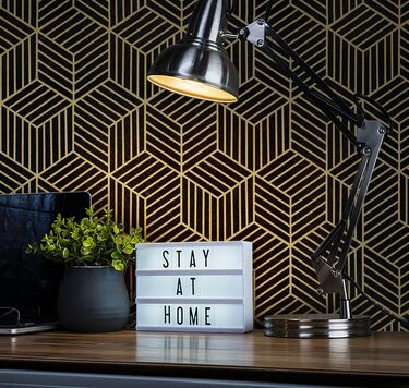 CiCiwind Wallpaper Black and Gold Peel and Stick Wallpaper