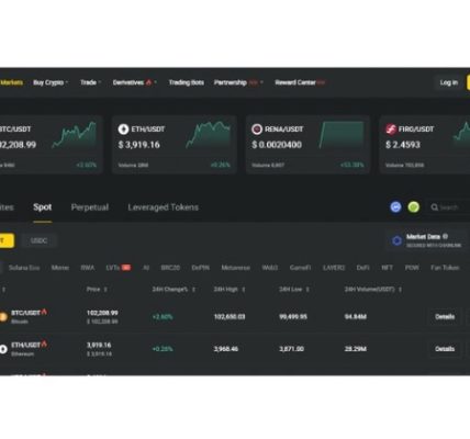 stock market and crypto trading screenshot