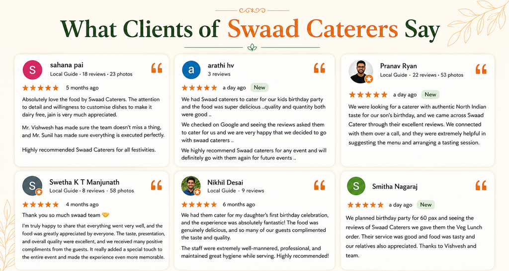 Why Swaad Caterers Is a Popular Choice for Pure Veg Catering in Bangalore