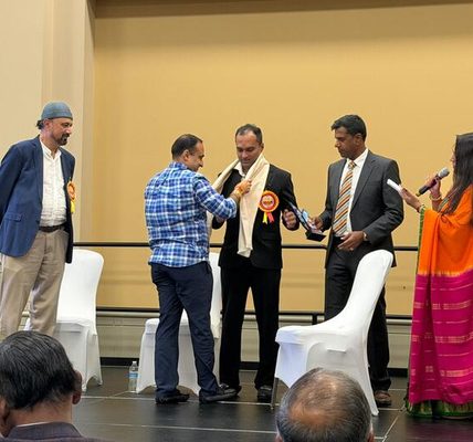 Mahesh Govianu Honoured with Business Award at AKKA Silver Jubilee World Kannada Conference in Philadelphia
